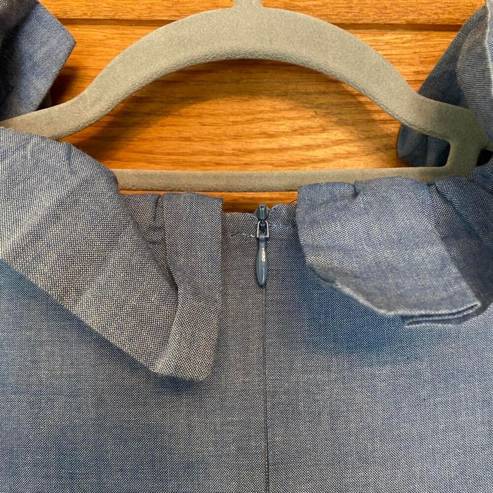 Elizabeth Wilson chambray ruffle collar blouse - Picture 4 of 6